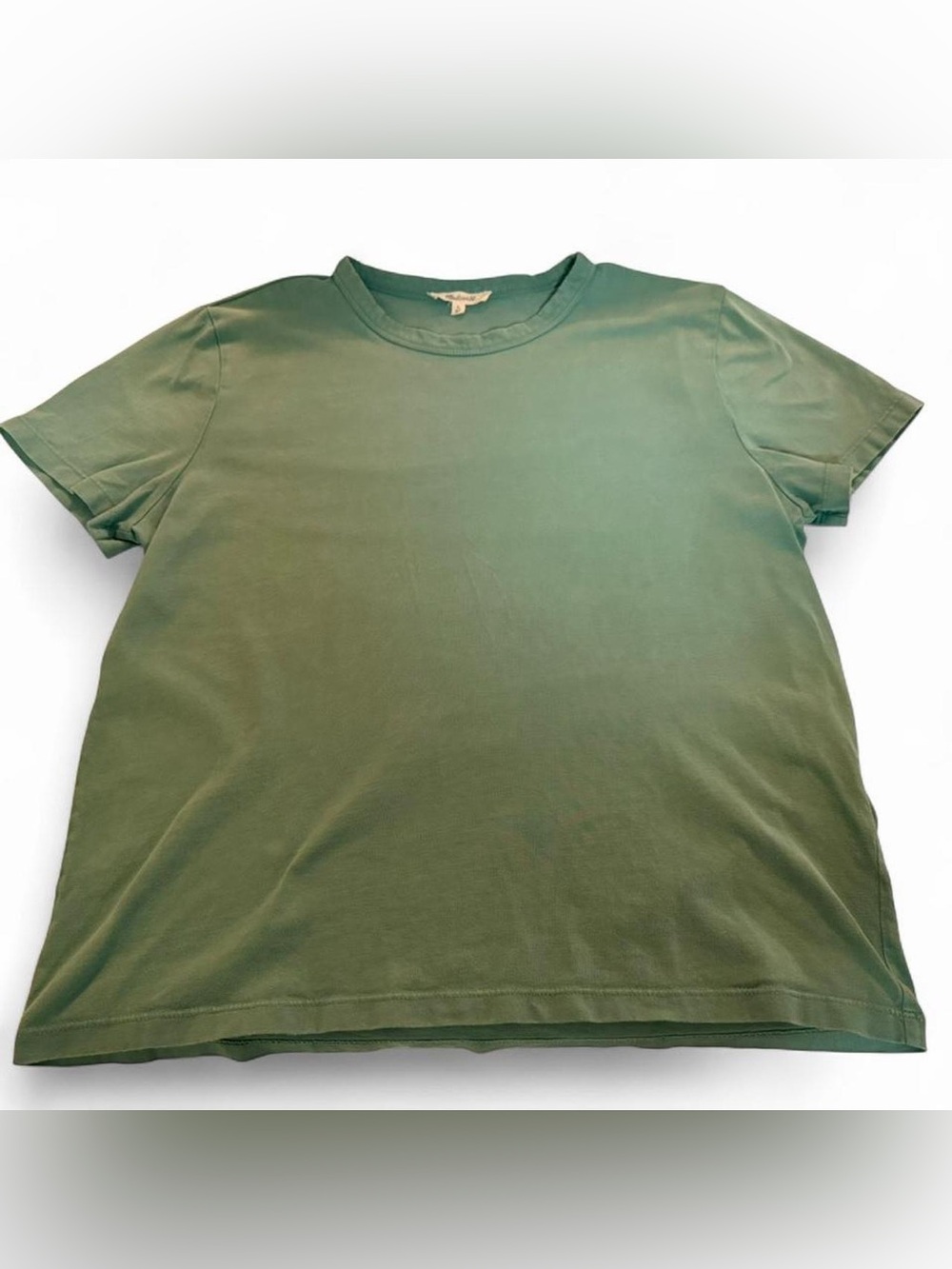 Madewell Green Short Sleeve Boxy Crew Tee